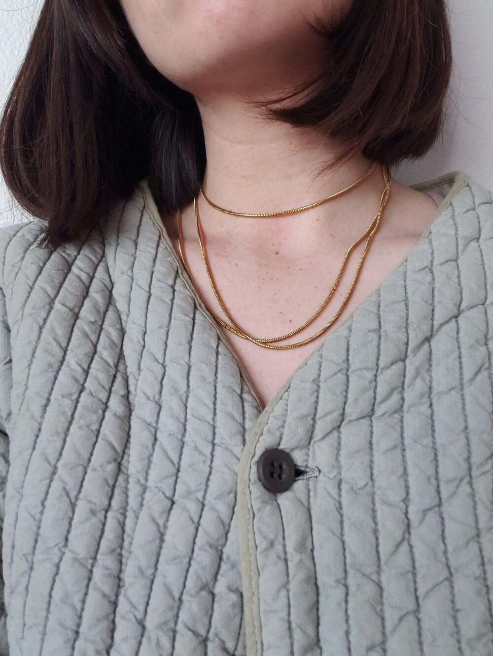 Multi-Strand Adjustable Silver Choker Necklace - 3 Layer Choker